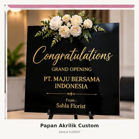 Papan Bunga Akrilik Mampang Depok
